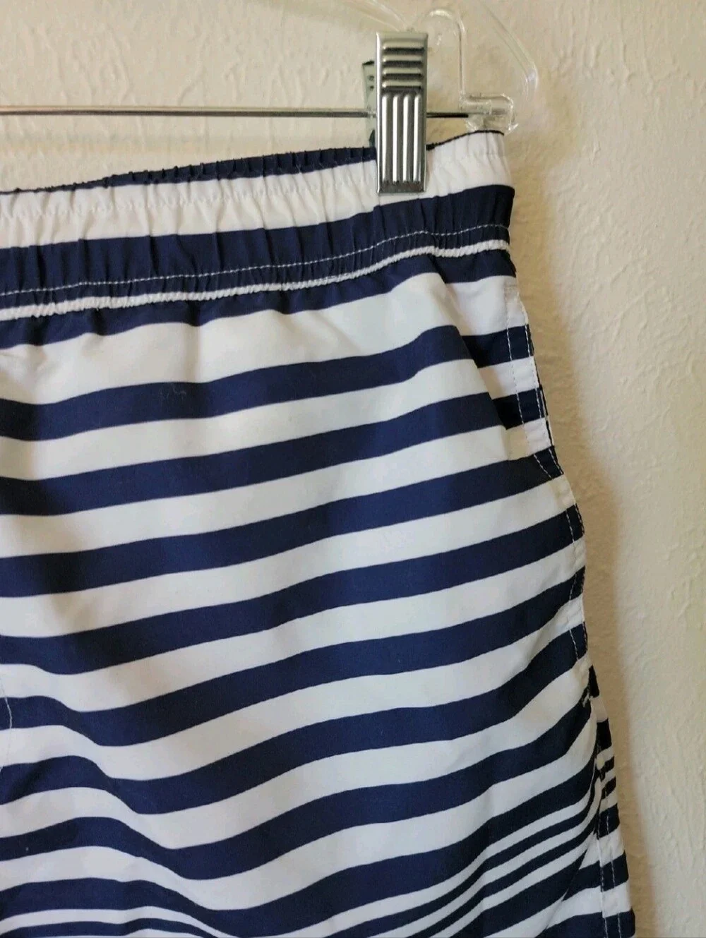 ASOS Men's Striped Navy & White Swim Shorts SZ 36